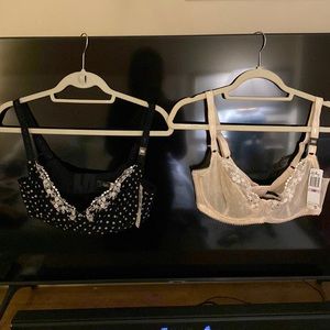 🤍🖤 NWT pair as a bundle Felina lace bras - size. 38D 🖤🤍